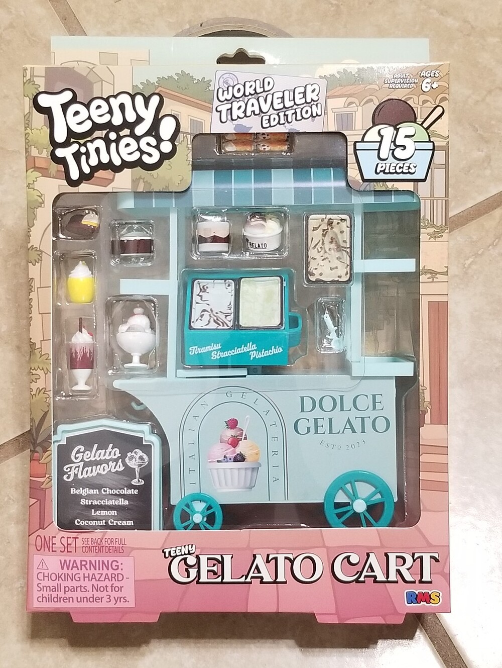 Teeny Tinies TEENY Gelato Cart World Traveler Edition 15pc Playset
